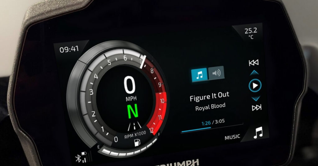 2021 Triumph Speed Triple 1200 RS Display Music